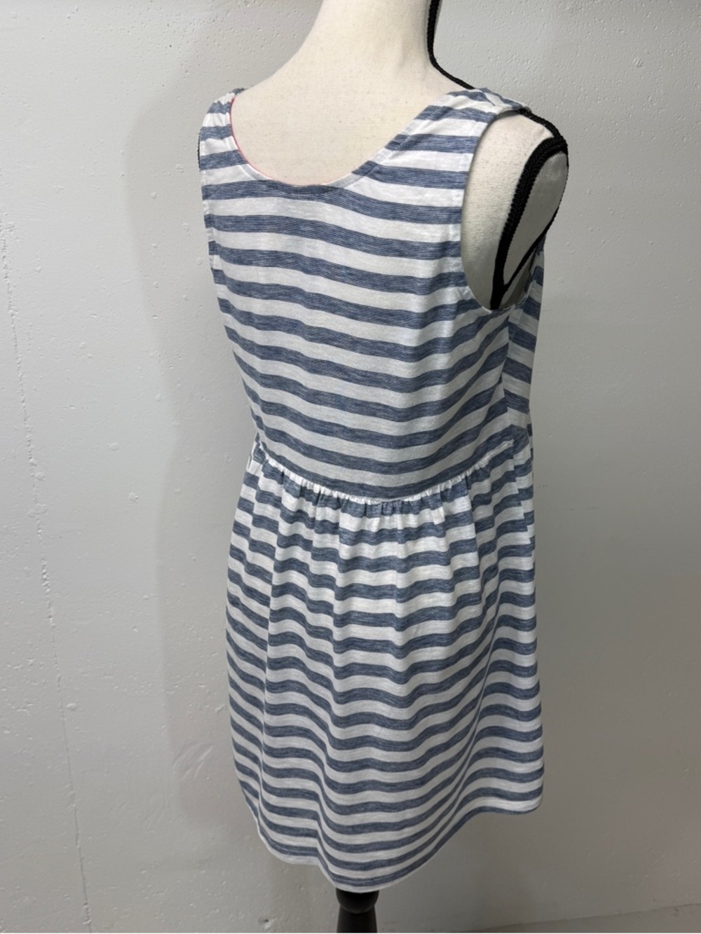 Striped Sleeveless Swing Tank tunic- Blue & White stripes maternity - Picture 5 of 9